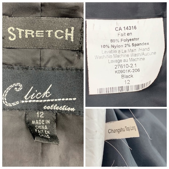 Click Collection Black Microsuede Zipper Closure Jacket, 12 - Picture 16 of 16